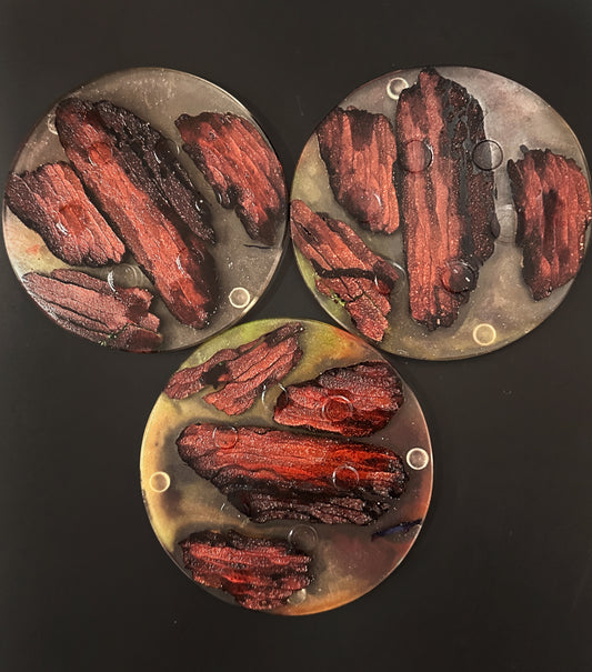 3 Wood Non-stick, No-slip Coasters