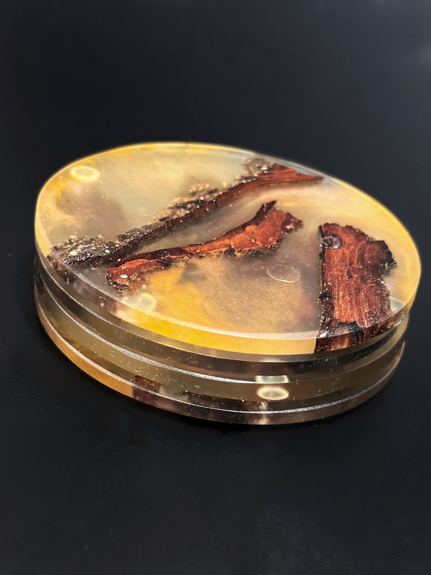 4 Wood Non-stick, No-slip Coasters