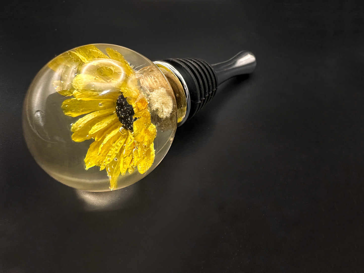 Large Yellow Flower Wine Stopper