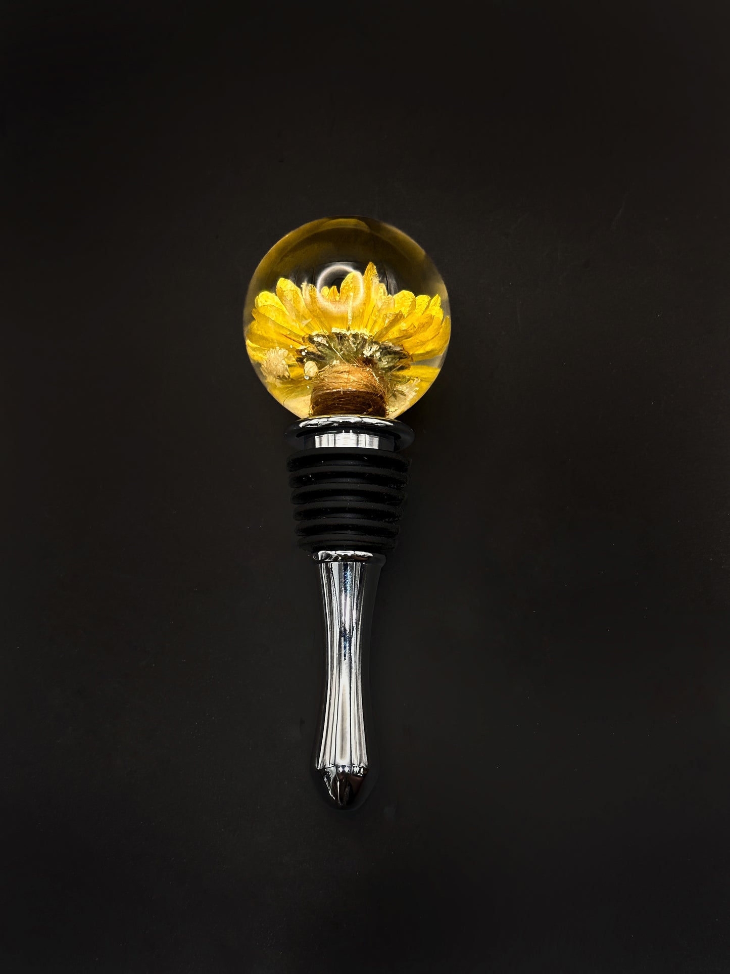 Large Yellow Flower Wine Stopper