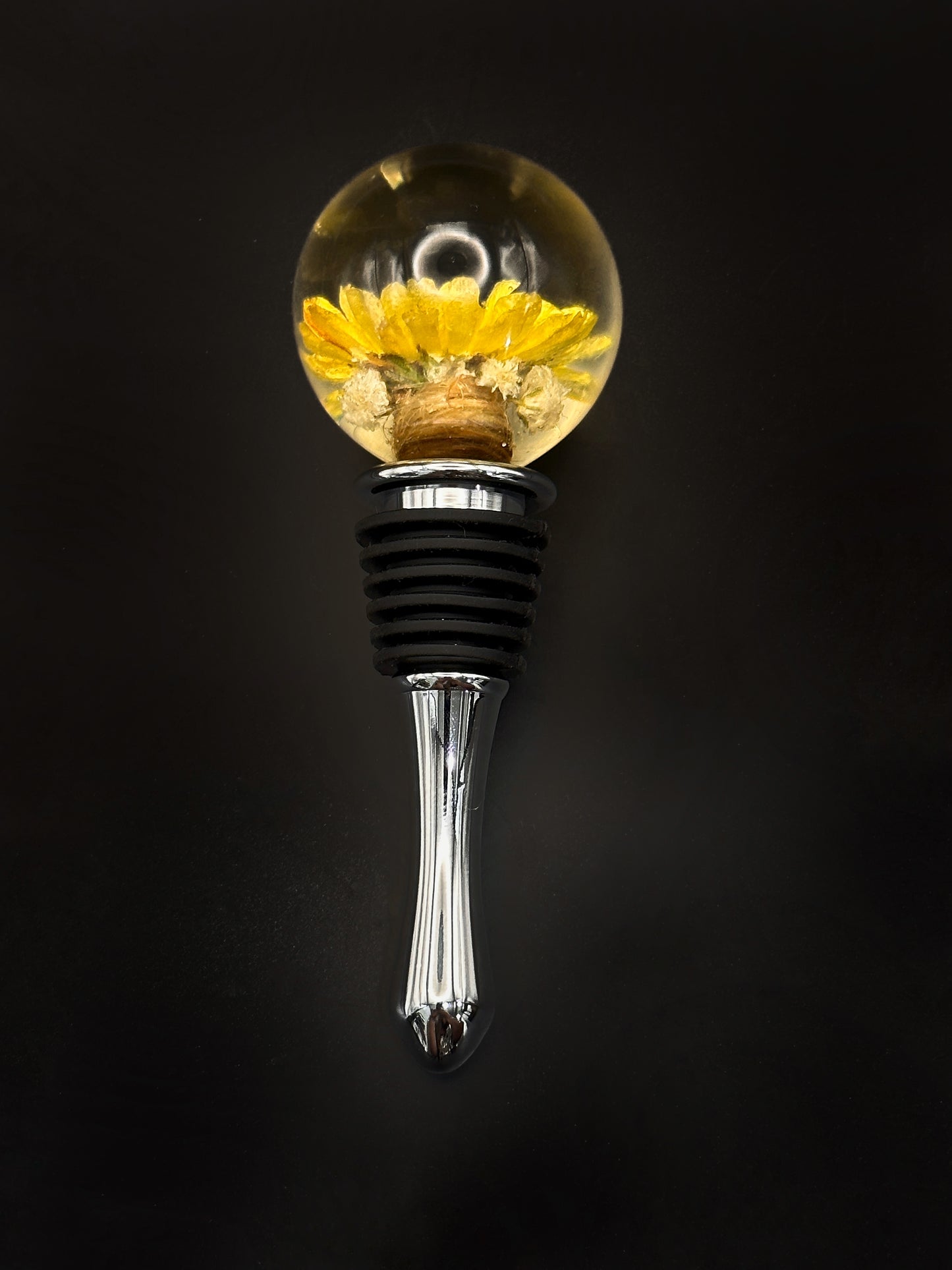 Large Yellow Flower Wine Stopper