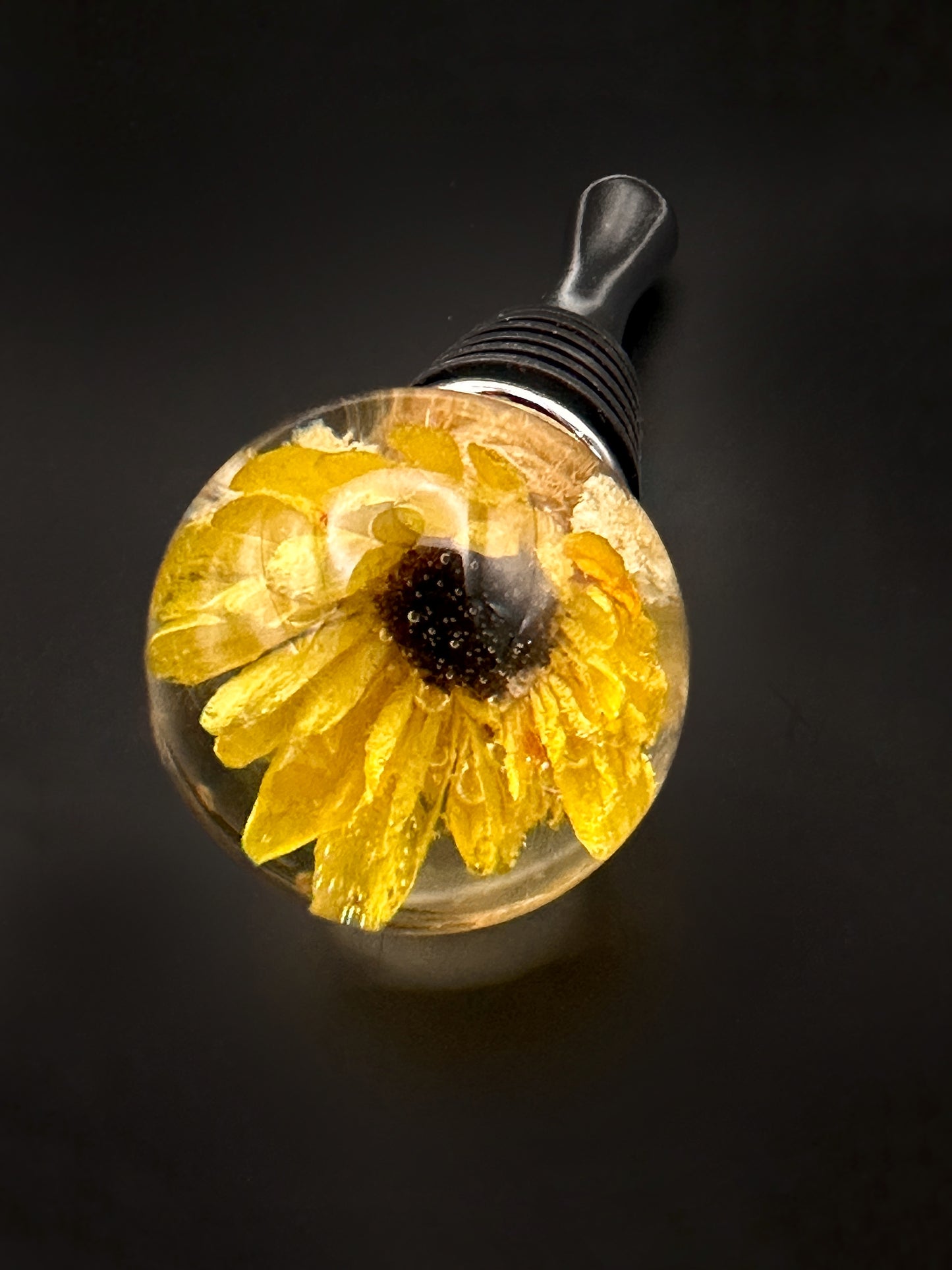 Large Yellow Flower Wine Stopper