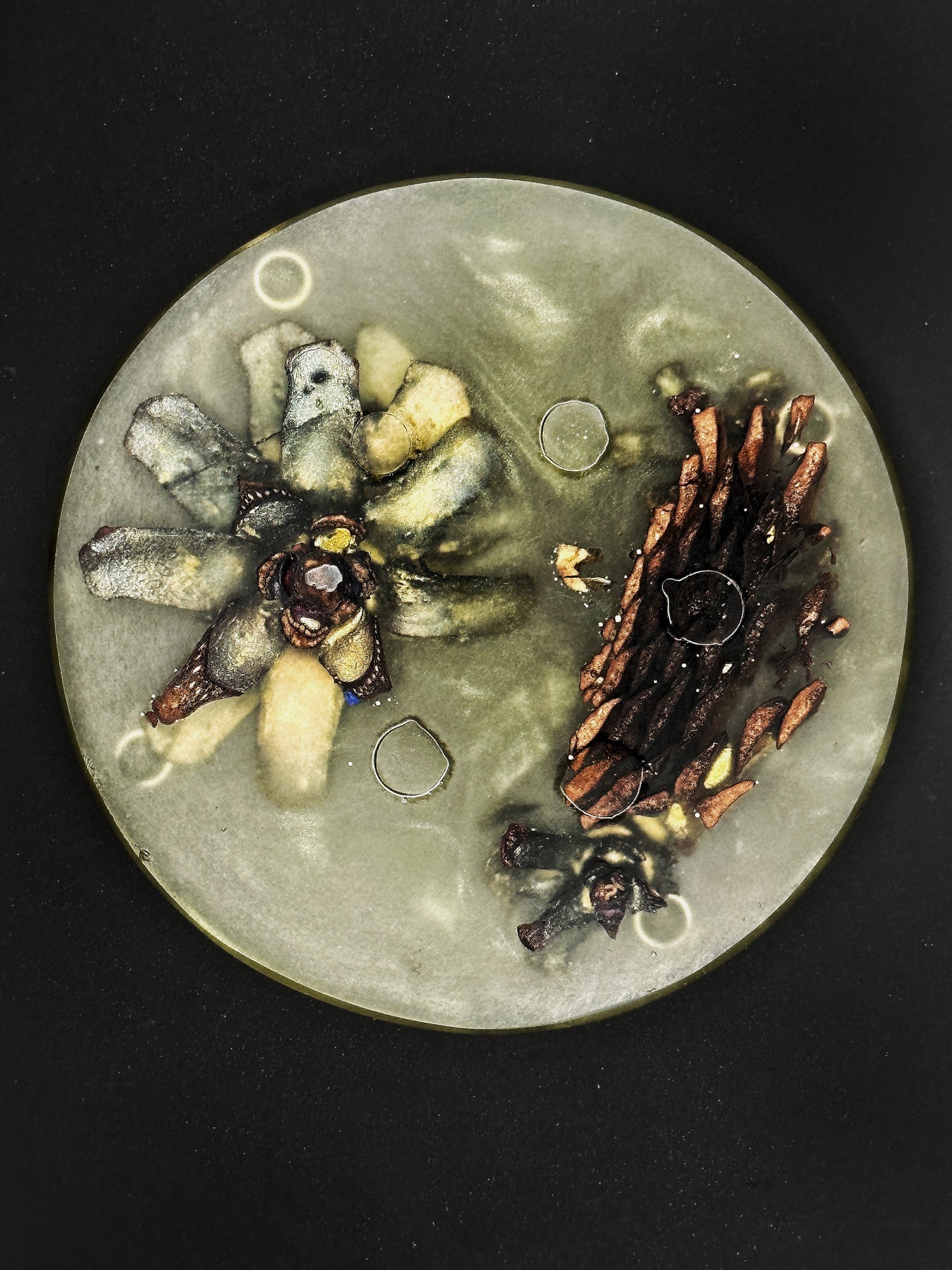 4 Green Pinecone Non-stick, No-slip Coasters