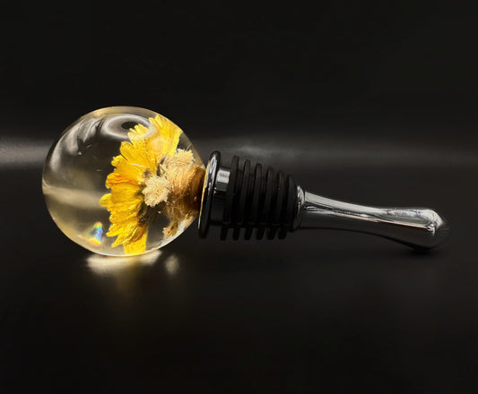 Large Yellow Flower Wine Stopper