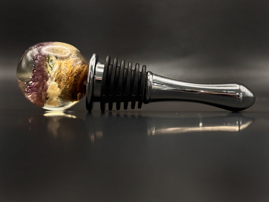 Small Purple Flower Wine Stopper
