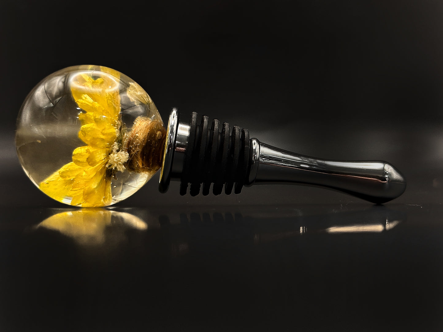 Large Yellow Flower Wine Stopper