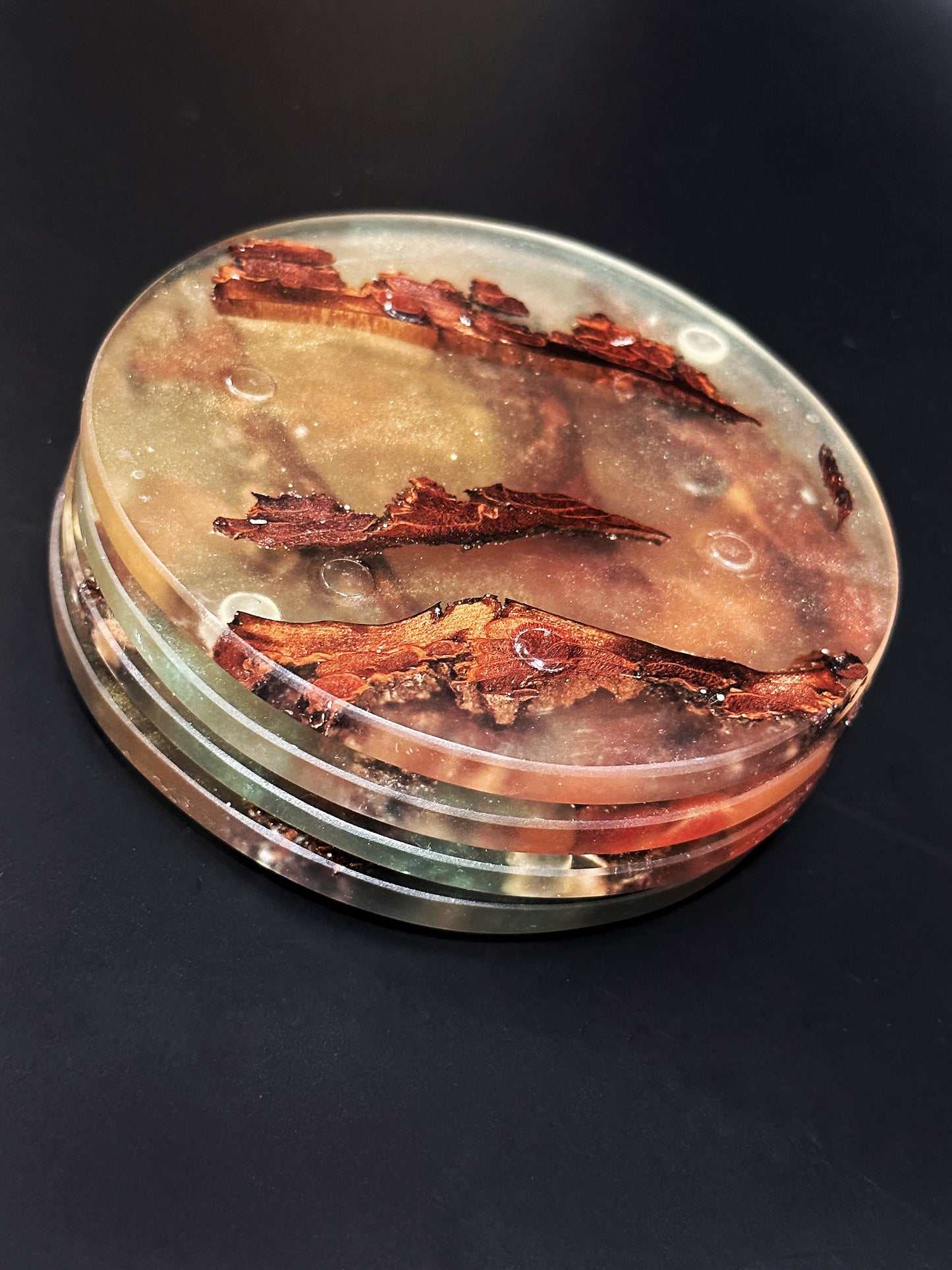 4 Wood Non-stick, No-slip Coasters