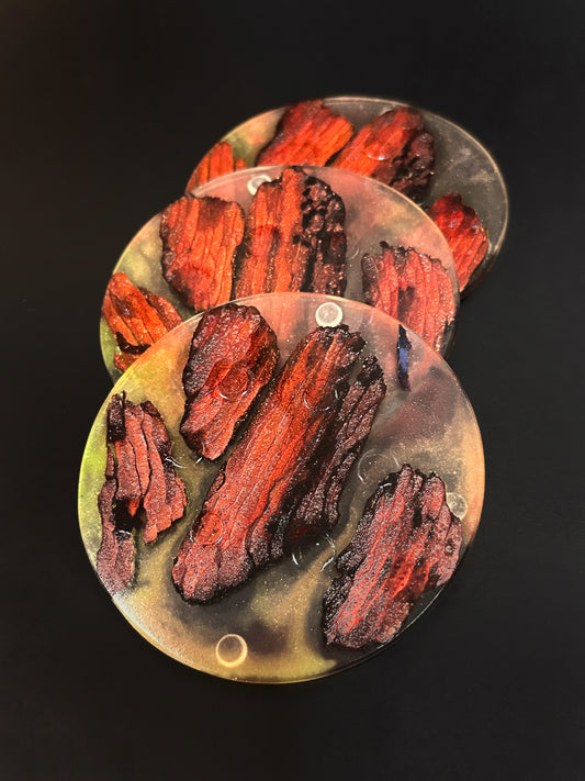 3 Wood Non-stick, No-slip Coasters