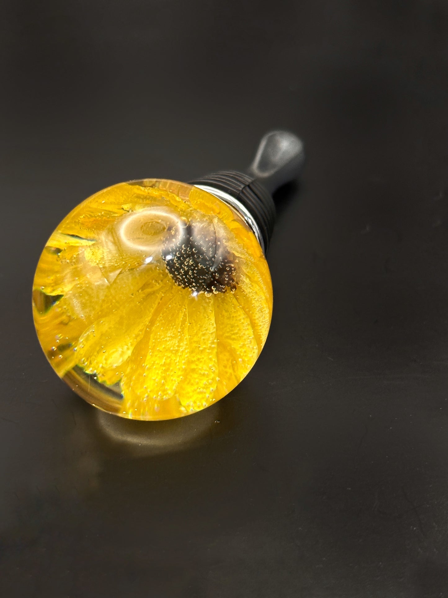 Large Yellow Flower Wine Stopper
