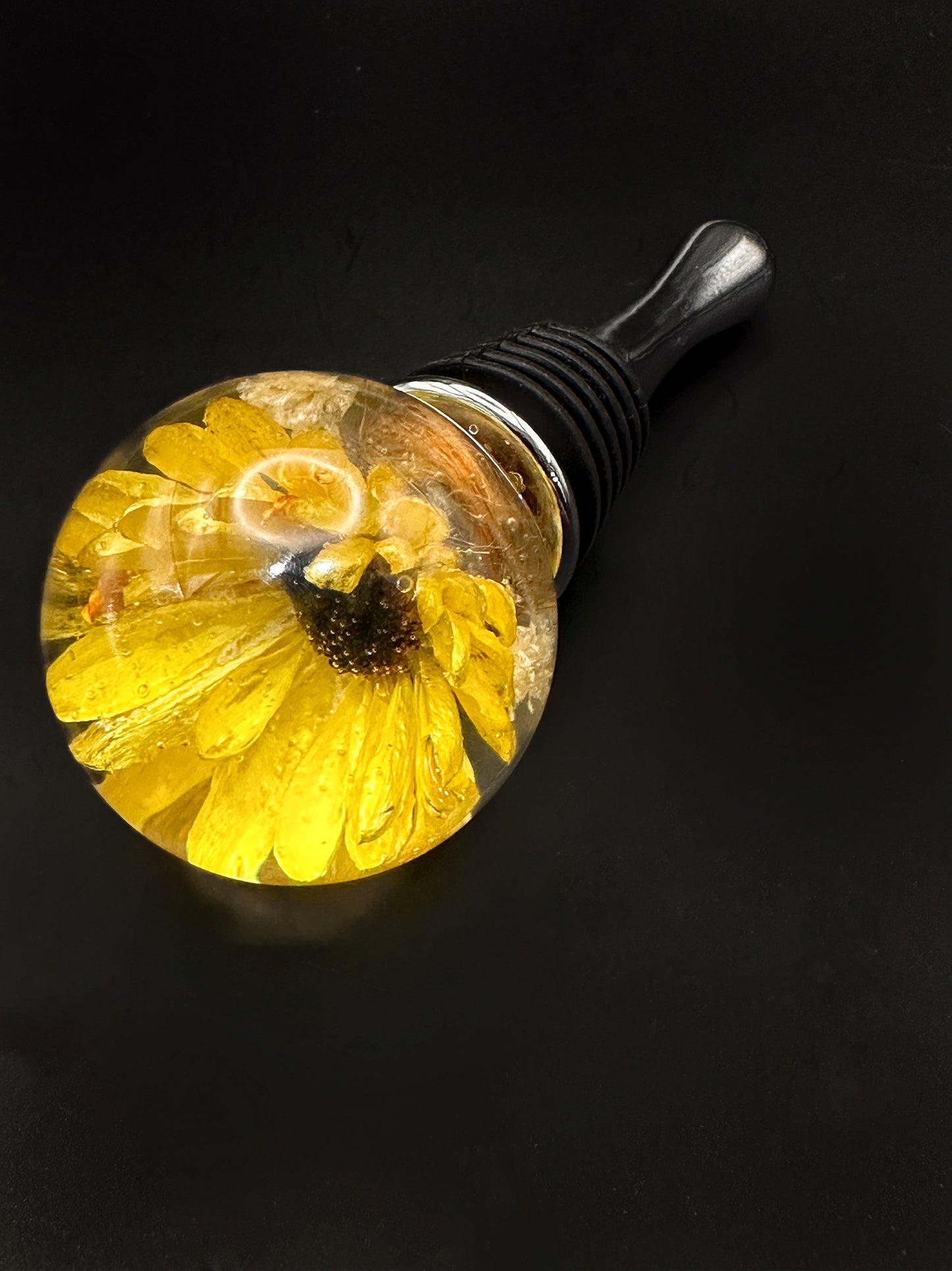 Large Yellow Flower Wine Stopper